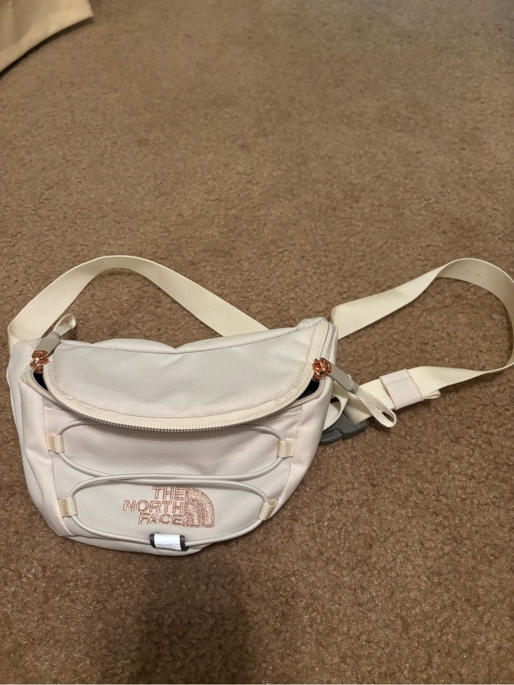 The North Face Jester Lumbar Pack White Rose Gold Fanny Pack Belt Bag Crossbody